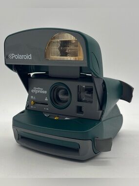 Polaroid One Step Express Green 600 Instant Film Camera Tested Works
